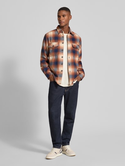 Christian Berg Men Regular Fit Hemdjacke mit Brusttaschen Kupfer 1