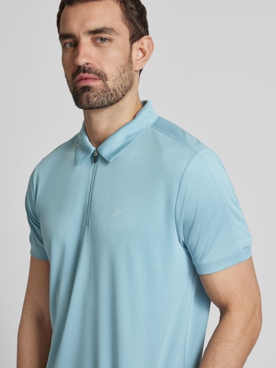 Joy Poloshirt mit Label-Print Modell 'CLAAS' Bleu 3