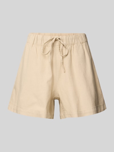 ONLY Loose Fit Shorts aus Viskose-Leinen-Mix Modell 'CARO' Sand 2