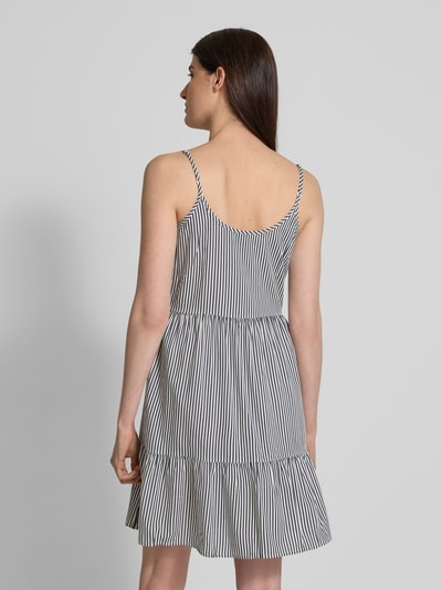 Vero Moda Loose Fit A-Linien-Kleid aus reiner Viskose Modell 'BUMPY' Dunkelblau 5