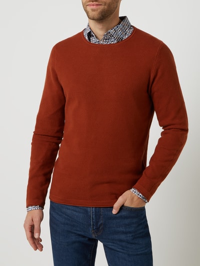 s.Oliver RED LABEL Sweter z bawełny Terakotowy 4