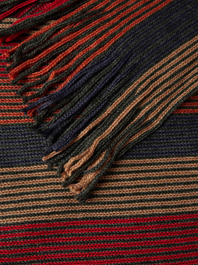 Christian Berg Men Schal mit Streifenmuster Rot 2