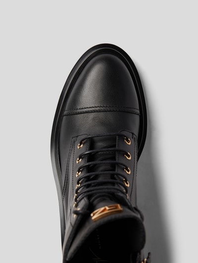 Giuseppe Zanotti Schnürboots mit Label-Applikation Schwarz 4