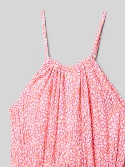 s.Oliver RED LABEL Sukienka midi na ramiączkach z marszczonej wiskozy Mocnoróżowy 2