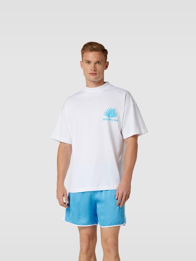 Blue Sky Inn T-Shirt mit Label-Print Weiss 4