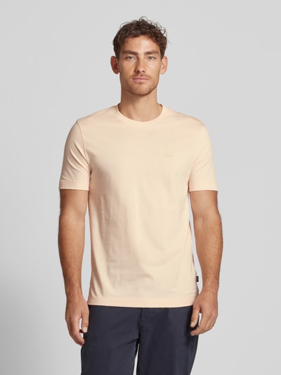 BOSS T-Shirt mit Label-Print Modell 'Thompson' Apricot 4