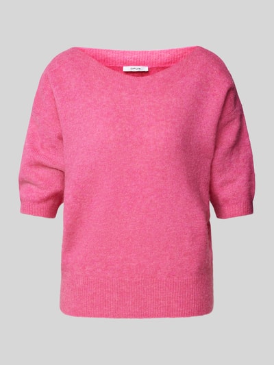 OPUS Gebreide pullover met 1/2-mouwen, model 'Pusity' Felroze - 2