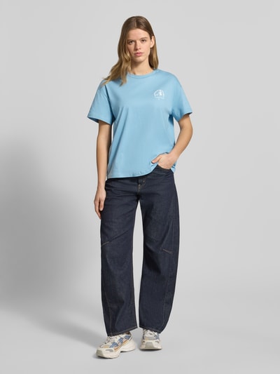 Marc O'Polo DENIM Regular Fit T-Shirt aus reiner Baumwolle Rauchblau 1