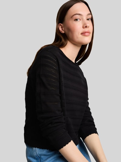 Tom Tailor Denim relaxed fit pullover van katoenmix Zwart - 3