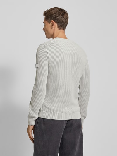 JOOP! Jeans Gebreide pullover met ronde hals, model 'Haro' Lichtgrijs - 5