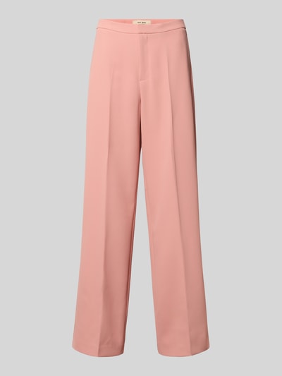 Produktfoto, Hose mit Gesäßtaschen Modell 'Leya Miley' von MOS MOSH, Damen Hose mit weiten Beinen, Bügelfalten, rosa, glatte Textur, Bundweite 37 cm, Innenbeinlänge 77 cm, Größe 36