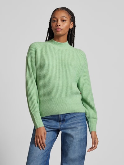 Pepe Jeans Gebreide pullover met turtleneck, model 'IRMA' Rietgroen - 4