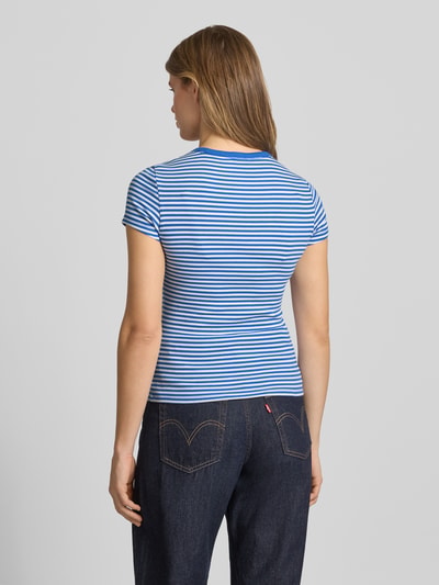 Tommy Jeans Slim Fit T-Shirt aus Baumwoll-Mix Blau 5