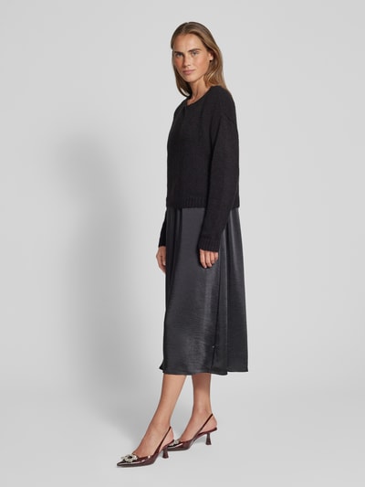 ROBE LÉGÈRE Maxi-jurk in dubbele-laagjeslook Zwart - 1