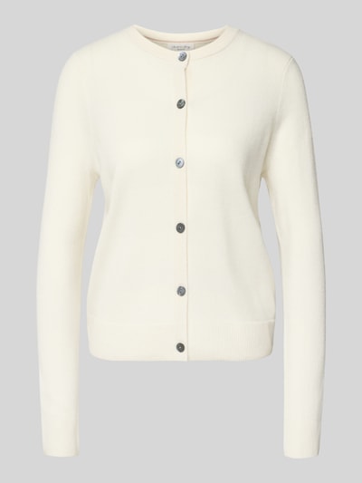 Christian Berg Woman Kurtka z dzianiny z kaszmiru z okrągłym dekoltem Złamany biały 2