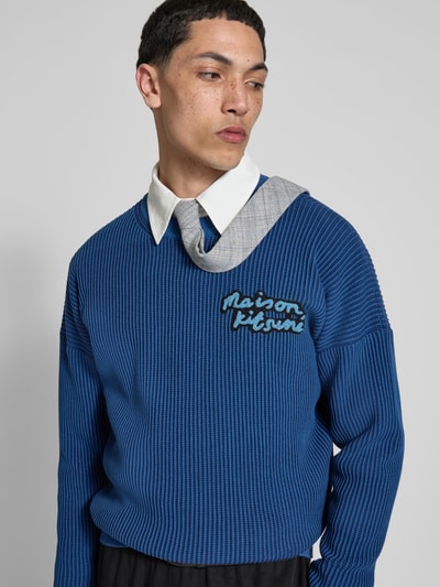 MAISON KITSUNÉ Pullover aus Baumwoll-Mix Dunkelblau 3
