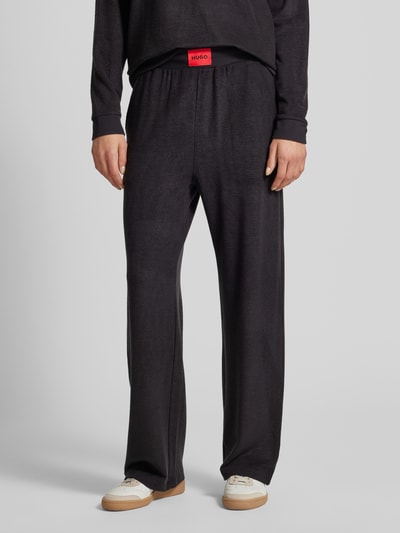 HUGO Sweatpants met labeldetail, model 'SNOOZIE' Zwart - 4