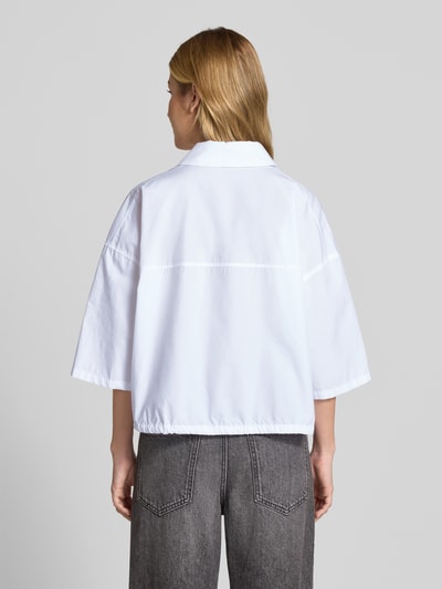 Drykorn Overhemdblouse met blinde knoopsluiting, model 'LAINAY' Wit - 5