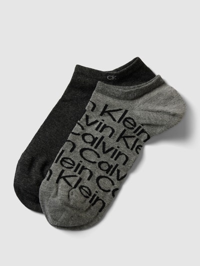 CK Calvin Klein Sneakersocken mit Label-Detail im 2er-Pack Mittelgrau 1