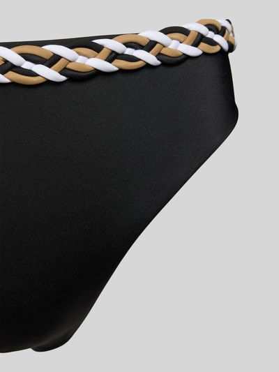 BOSS Regular Fit Bikinihose mit geflochtenem Bund Black 2