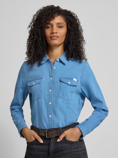 Mustang Regular Fit Jeansbluse Modell 'Sedana' Jeansblau 3