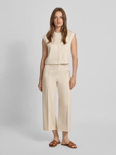 Someday Culotte mit Längsfalten und Gesäßtasche Modell 'Curilo line' Sand 1