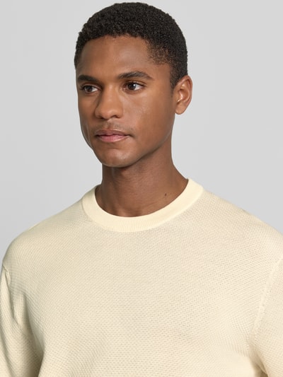 Selected Homme t-shirt o kroju relaxed fit z czystej bawełny model 'TORINO' Złamany biały 3