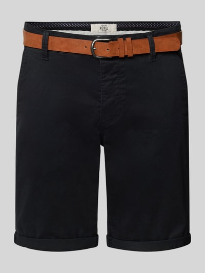 Redefined Rebel Regular Fit Chino-Shorts mit Gürtel Modell 'MIKE' Black 2