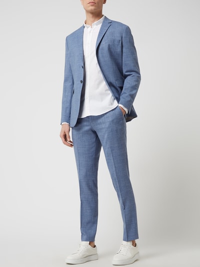 Selected Homme Slim fit pantalon met wol, model 'Oasis' Blauw - 1