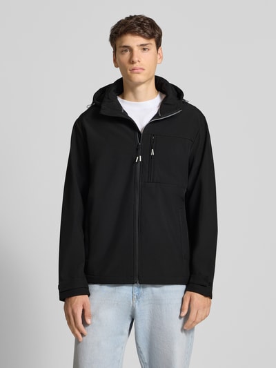Jack & Jones Softshell-Jacke mit Brusttasche und Ärmelriegeln Black 4