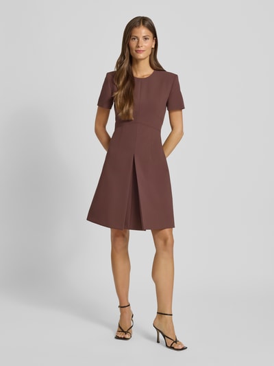 HUGO A-Linien-Kleid mit Viskose-Anteil Modell 'KILAME' Schoko 1