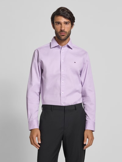 Tommy Hilfiger Regular fit zakelijk overhemd van katoenmix Helder paars - 4