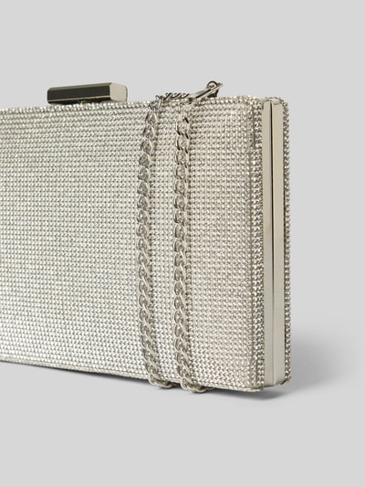 Jake*s Cocktail Clutch met strass-steentjes Zilver - 3