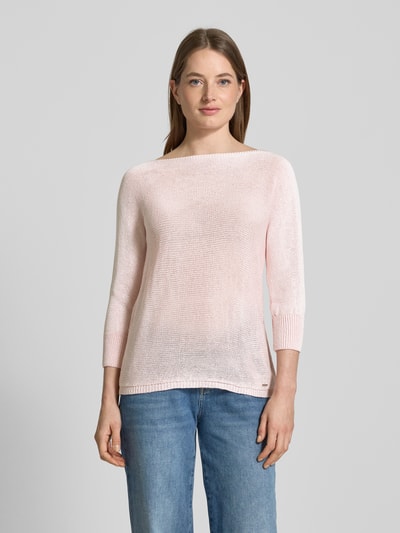 More & More Strickpullover mit U-Boot-Ausschnitt Rose 4