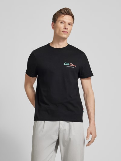 CARLO COLUCCI T-shirt met labelprint Zwart - 4