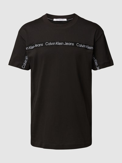 Calvin Klein Jeans T-shirt met labelprint Zwart - 2