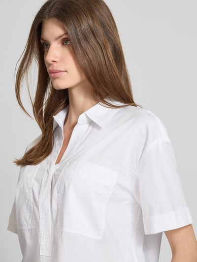 OPUS Bluzka z kieszeniami na piersi model ‘Fiola’ Biały 3