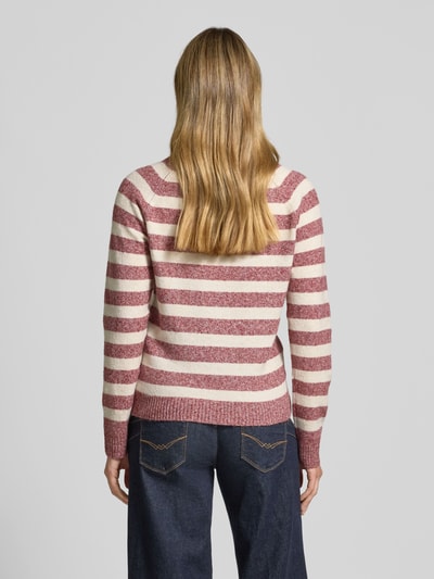 VERO MODA Regular fit pullover met ribboordjes, model 'DOFFY' Roestrood - 5
