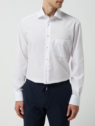 Eterna Regular fit zakelijk overhemd van katoen  Wit - 4