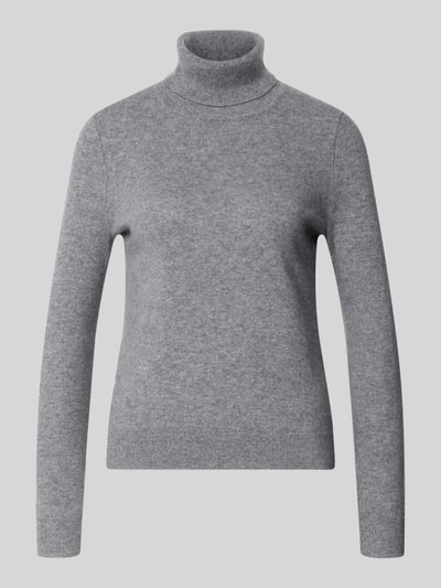 Produktfoto, Regular Fit Rollkragenpullover aus reinem Kaschmir von Christian Berg Woman in grijs, effen design, geribde kraag en ribboorden, met lange mouwen, ruglengte maat S 57 cm, mouwlengte maat S 63 cm