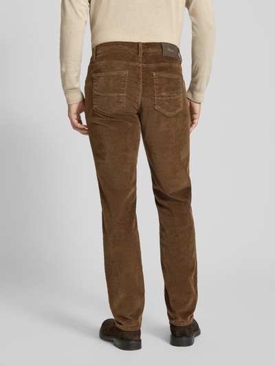 Brax Corduroy broek in 5-pocketmodel, model 'Cadiz' Middenbruin - 5
