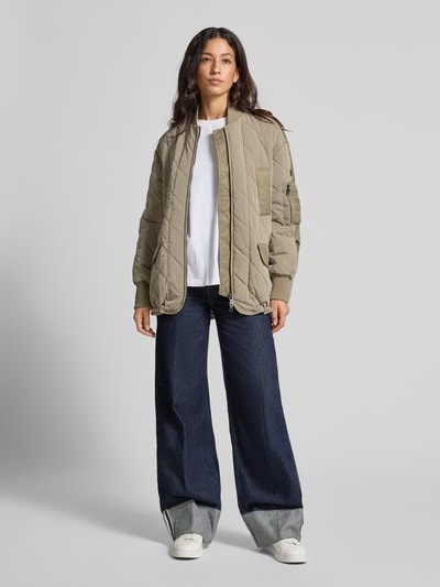 Blonde No. 8 Steppjacke mit Strukturmuster Khaki 1