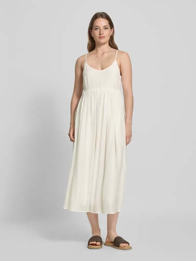 MSCH Copenhagen Midi-jurk met structuurmotief, model 'Amabel' Offwhite - 4