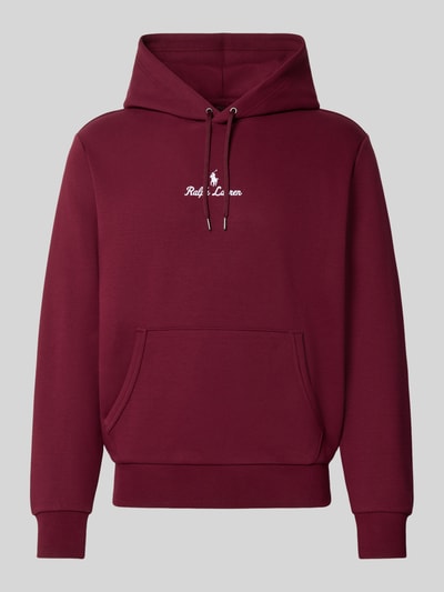 Polo Ralph Lauren Hoodie mit Label-Stitching und Känguru-Tasche Bordeaux 2