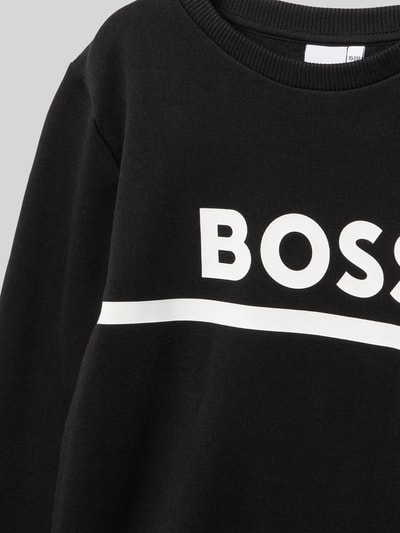 Boss Sweatshirt met labelprint Zwart - 2