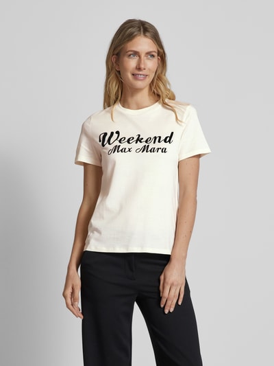 Weekend Max Mara T-shirt met ronde hals, model 'ZIRLO' Offwhite - 4