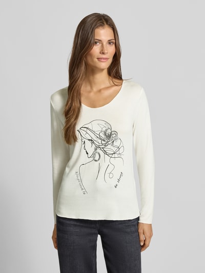 ZABAIONE Shirt met lange mouwen en motiefprint Offwhite - 4