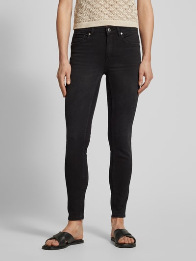 Mango Skinny Fit Jeans im 5-Pocket-Design Modell 'PUSHUP' Black 4
