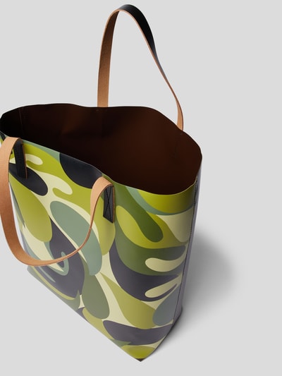 Marni Shopper mit Allover-Muster Grün 6