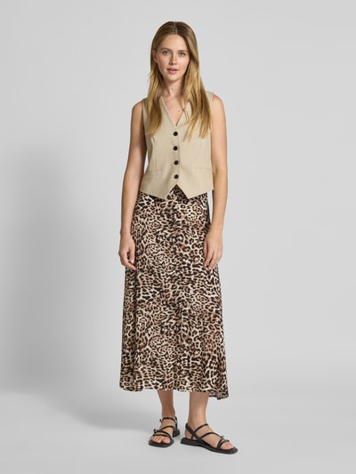 B.Young Midirock mit Knopfleiste Modell 'JOELLA' Mittelbraun 1